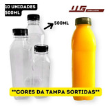 10und Garrafa Plástica Descartável Com Tampa Usicomp 500ml F