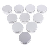 10x 50ml Latas De Alumínio Frascos Cosméticos Vazios Tampa