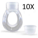 10x Anel Acrilico Porta Batoque Henna Sobrancelha Designer