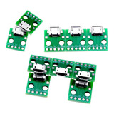 10x Conector Usb2.0 Micro B Femea Pcb Adaptador Para Dip