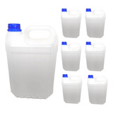 10x Galão Plástico Bombona 5 Litros Natural Virgem
