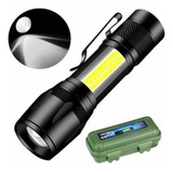 10x Mini Lanterna Tática Led Usb Recarreg. Profissional
