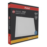 10x Painel Plafon Embutir 30w Led Quad Spot Avant 40x40 3000
