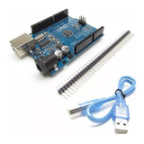 10x Placa Compatível Arduino Uno Atmega 328 Smd Com Cabo Usb