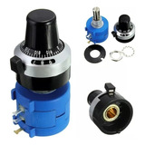 10x Potenciômetro Multivoltas 10k C/ Knob Chave De Montagem