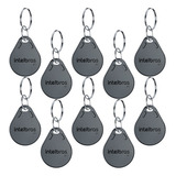 10x Chaveiro Aproxim Tag Rfid Universal Th 1000 Dt Intelbras Cor Cinza escuro