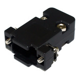 10x Conector Db9 Femea Capa Db9 Plastico Preta Kit Curto