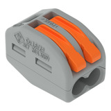 10x Conector De Emenda Para Condutores 4mm2 Com 2 Vias Wago