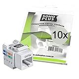 10x Conector Keystone Fêmea Cat5e Rj45