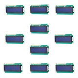 10x Display Tela Lcd 16x2 1602 Backlight Azul Arduino