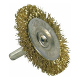 10x Escova Aço Latonado Circular Hast 6 Mm 50 Mm Fio 0 30 Mm