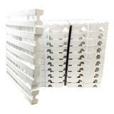 10x Estrado Branco 50x50cm Pallet Palete Deck Plástico Piso