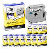 10x Fita Compatível Brother Pt 80 Pt 80 M k231 Mk231 M231