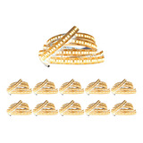 10x Fita Led 240led Super 3000k P Perfil 3528 5 Metros Cada