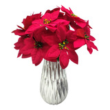 10x Flor Natalina Natal Bico De Papagaio Artificial 50 Flor