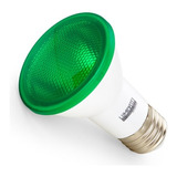 10x Lâmpadas Jardim Verde Par20 Externa Led 6w Prova D água