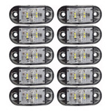 10x Lanternas Delimitadorascristal Led 12v 24v Caminhão Baú
