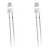 10x Led Alto Brilho Transparente Branco 5mm 6000 9000mcd