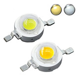 10x Led Chip 350ma 1w 3v Branco Frio Quente Reposição Spot