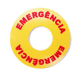 10x Placas Etiqueta Botão De Emergência Nr12 60 X 22mm