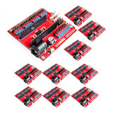 10x Shield Adaptador Base Expansão Arduino Nano V3 0 Uno R3