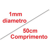 10x Vareta Fibra De Carbono Com 1mm Diametro X 50cm Compr 