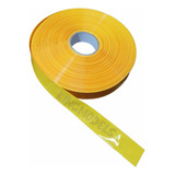 10xmt Tubo Termo Retrátil Pvc Amarelo 120mm Chato 76mm Diam