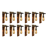 11 Arandelas De Parede Luminária Rústica Estilo Antiga Retrô