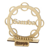 11 Centro De Mesa Samba Pandeiro Personalizado Mdf Branco