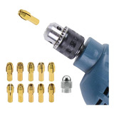 11 Pc Ponteira Kit Mandril Adaptadore Micro Retifica Drml