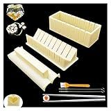 11 Pçs Conjunto Kit De Equipamentos De Fabricante De Sushi Bola De Arroz Molde De Rolo De Bolo De Sushi Molde Multifuncional Fazendo Ferramentas De Sushi Para Cozinha Cor 3 Pçs Quadrado 2 3 Pçs
