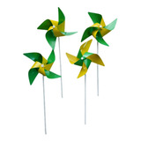 110 Cata-ventos Decorativo Multicolorido 4 Pontas Giratório