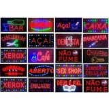 110volts Placa Painel Letreiro Led Luminoso Diversos Nomes
