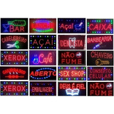 110volts Placa Painel Letreiro Led Luminoso Diversos Nomes