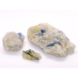 114 5g Lote 3 Pedras Cianita Azul Coleção Matrix Cristal nf