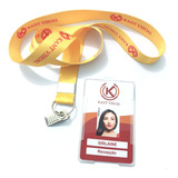 11un Crachá Em Pvc Cordão Personalizado E Porta Crachá