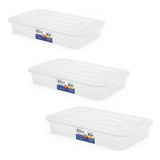 12 Bandeja Para Mini Salgados 7 Litros Com Tampa P/ Freezer 