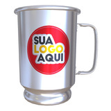12 Caneca Aluminio Personalizada Logo Marca Empresa Festa 