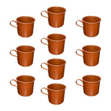 12 Canecas Moscow Mule Alumínio Premium 350ml Cobre