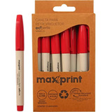 12 Caneta Retroprojetor 2,0 Mm Ecowrite Vermelha - Maxprint