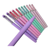 12 Canetas Diamante Cristal Em Gel Ponta Fina Kit