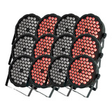 12 Canhao Refletor Led Par 64 Rgb 54 Leds 3w Dmx Dj Triled