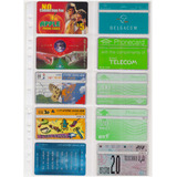 12 Cartões Telefônicos Estrangeiros Usados Verso Preto