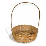 12 Cesta Bambu Fraldeira 25cm Presentes Páscoa Café Da Manhã