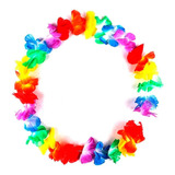 12 Colar Havaiano Tecido Folia Festa Casamento Carnaval 