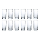 12 Copos Quadrado Vidro Transparente Texas Mesa Posta 320ml