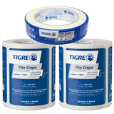 12 Fita Crepe 24mmx50m Fechar Embalagens Pintura Imobiliária