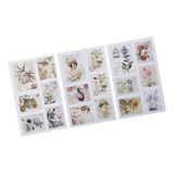 12 Folhas Vintage Selo Adesivo Decorativo Acessórios Diy P