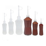 12 Frasco Almotolia Plastico 500ml C/bico Aplicador Tampa 