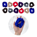12 Frufrus Scrunchie Elástico Xuxinha Rabico Para Cabelo 